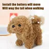 Plush Dolls Electric Pet Puppy Dog Toy Realistic Plush Simulation Smart Dog Called Walking Plush Toy Christmas Gift