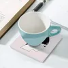 Tapis de Table Gamer Girl, sous-verres en céramique (carrés) pour ensemble de tasses, porte-tasses à thé, support