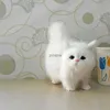 Bambole di peluche Simpatico gatto di simulazione Giocattoli di peluche Gattino di peluche morbido Modello Gatto finto Realista Animali per bambini Ragazze Compleanno Regalo di San Valentino