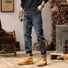 Men's Jeans Oversized Versatile Winter Spring Denim Loose Fitting Retro Small Pants Large Size