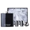 Groomsman gift Personalized Engraved 6OZ Hip Flask 188 Stainless Steel With White Black Box Gift Wedding Favors 240122