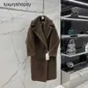 Top Maxmaras Teddy Bear Coat Cappotti in cashmere da donna Dai Gclass m Family Max 2024 Star Fur Mid Length New Years War Robe Versione corretta