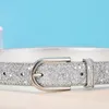 Mode kvinnor glitter guld bälte kvinnlig silver pu midja bälte högkvalitativ cummerbund ceinture femme 240119