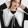 Scarves False Collar Women Detachable Dickey Cardigan Shoulder Warp Sweater Lace Up Neckline