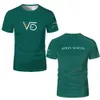 T-shirts masculins 2024 Aston Martin F1 T-shirt Formule 1 AM SUITE DE RACK