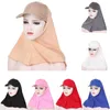 Etnische kleding Moslim Hijab Tulband voor vrouwen Klaar om te dragen Instant Baseball Cap Zonnehoeden Hoofddoek Sjaal Volledige dekking Hals Effen Kleur Bandana
