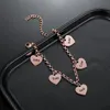 Bangles Gold Heart Charmarmband gegraveerde hanger gepersonaliseerde harten Charms met aangepaste kerstjuwelencadeaus voor haar moedervriend