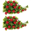 Party Decoration 2 Pcs Home Decor Fake Fruit Plant Artificial Hanging Flowers Skewer Faux Wall Vine Decorative Prop Lifelike Child