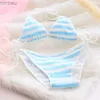 Sexy conjunto lingerie sexy lolita kaii azul rosa branco listrado biquíni adulto cosplay erótico vem sutiã feminino roupa interior setl240122