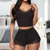 Kvinnors sömn lounge kvinnor pajamas sömnkläder pyjama set camisole shorts rygglösa kvinnor nightie set sexig v hals lågskuren avslappnad sommarnattvädel240122