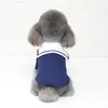 Cão vestuário pet camisa casaco outono primavera inverno roupas marinheiro traje terno yorkie yorkshire pomeranian bichon poodle roupas