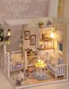 Wholedoll House DIY miniatyr träpussel 3D Dollhouse Miniaturas Furniture House Doll för födelsedagspresent Toys H131714513