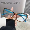 Zonnebrillen Retro Brillen Dames Oversized Frame Anti-UV Blauwe Stralen Computerbrillen Optische Frames Visieverzorging Klassieke Cat Eye-brillen