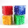 Outros brinquedos Quebra-cabeça e educação precoce Transparente 3D Walking Beads Maze Mármore Inteligência Descompressão Rubix Cube para Adt Mirror Qu Otged