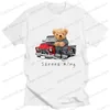 Męskie koszulki Muay Thai Bear zabawny druk Tshirt Kobiet bawełna plus harajuku harajuku krótkie rękawe koszulę koszulki letnia moda streetwear tops t240122