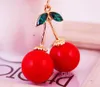 Modieus en schattig kristal rode kers sleutelhanger auto sleutelhanger damestasaccessoires fruit metalen hanger vakmanschap geschenk trendy sieraden SPTM