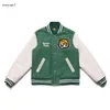 Jackor Varsity Human Made Sheep Embroidery Leather Sleeve Men's Women's Baseball Jacket 221010 AV1Y