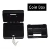 Protable Key Safe Box Key Locker Mini Steel Piggy Bank Safety Box Storage Hidden Money Coin Cash Jewellery With Drawer Carry Box 240118