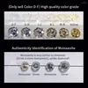 Cluster Rings 0.5-2CT Blue-green Moissanite For Women Crown Design Engagement Wedding Diamond Ring Jewelry Silver Plated 14K Gold