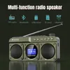 Lautsprecher Kleines tragbares Laderadio mit Bluetooth-Multifunktionslautsprechern LED-Uhr Songtext-Anzeige Wechsel zwischen Chinesisch und Englisch