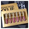 Lip Gloss 6 Set Kylie Non-لا لا تنياق Gold لا تتلاشى ترطيب أحمر الشفاه السائل غير اللامع صبغة كوريا الصمغية.