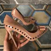 Scarpe eleganti Nude Bowknot Donna Sexy Spikes Brevetto Stiletto Décolleté Punta a punta Slip On 8cm 10cm 12cm Tacco alto Plus Size 33-45