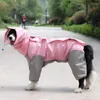 Vêtements pour chiens Vêtements pour animaux de compagnie Petit Moyen Grand imperméable Golden Retriever Samo Alaska imperméable à capuche à quatre pattes