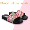 Sandalo con scivolo floreale in tela Pantofole di marca Donna uomo Ciabatte in gomma tazz Pantofola serpente tigre scarpa fiore Tacco piatto Mule lusso Scarpe firmate Mocassini da spiaggia sandalo