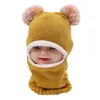 女の子のためのベレー帽のファッション厚いニットビーニー冬とベルベットボーイキャップチルドレンセット秋の赤ちゃん幼児ビーニー