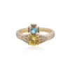 Pierścień satelitarny Pierścień Kobiet Najwyższa jakość z pierścieniami pudełkowymi Western Cesarzowa Dowager Pełny diamentowy pierścień damski Świeć świetny jasny kamień pełny pierścień diamentowy