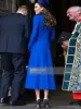 Kate Middleton Princess New Ladies Autumn Wysokiej jakości moda Niebieska Gentlewoman Elegancka celebrytka sukienka Windbreaker
