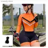 Men's Tracksuits Cycling Jersey Sets New Breathable Professional Triathlon Suit Long-sleeved Suits Ladies Racing Tight-fitting Women's JumpsuitH24122