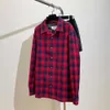 Nanyou Women's Maji MM Brushed Plaid Shirt Autumn and Winter New Flannel Long sleeved Casual luxury brand t shirt345