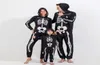 Famille correspondant tenues Halloween effrayant squelette Costume pour adultes enfants famille horreur crâne combinaison carnaval fête Hodded Hallowe1013691