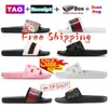 Slippers Women Slipper Font Shoes Slide Fashion Sandals Flat Flip Flop 2022 Mens Womens With Box Size 36-46