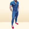 Men039s Jeans denim Jumpsuit för män overalls romper mode streetwear en bit smal passform kort ärm playsuits joggers man 9349859