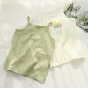 Summer New Wheat Ear Cotton Girls' Top Pure Cotton Sling Summer Thin Style