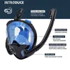 Diving Masks HOT Double Snorkeling Mask Tube Diving Mask Adults Kid Swimming Mask Diving Goggles Self Contained Underwater Breathing ApparatuL240122
