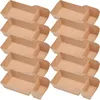 Disposable Dinnerware 50 Pcs Snack Bag Kraft Paper Box Dogs Football Decorations Party Candy Container