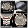 2024 Newest Wristwatches POEDAGAR Top Casual Men Watch Chronograph Waterproof Date Full Steel Quartz Men's Business Relogio Masculino P802