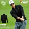 1 Pc Golf T-shirt PGM Lange Mouwen Kleding Herenkleding Kraag Golf Sportkleding Winddicht Fleece Warm Zip Golf benodigdheden