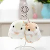 Plyschdockor plysch leksaker djur barn leksaker nyckel kedja fyllda 10 cm hamster hänge kawaii dolls barn barn julklappar väska för baby