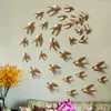 Wall Stickers SWALLOW HOME DECOR LIVING ROOM BEDROOM 3D DECORATIONS ORNAMENTS RESIN BIRD FIGURINE STATUE ON