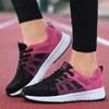 Zapatos de vestir Zapatillas de deporte casuales para mujer Deporte transpirable Bloque de color Cordones para correr