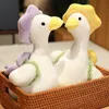 Para baixo algodão pato brinquedo de pelúcia boneca mochila pato boneca escola pato bonito travesseiro