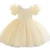 Robes de fille née bébé filles princesse robe de bal enfants pour baptême 1er anniversaire mariage demoiselle d'honneur infantile robes