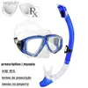 Diving Masks Custom Prescription Diving Mask Set Myopia Snorkelling Gear Optical Swimming Mask with Dry Tube Power Range from -2.0 to -7.5L240122