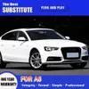 Audi A5 A5L LED 헤드 라이트 어셈블리 08-16 자동차 액세서리 동적 스 트리머 회전 신호 표시기 DRL 주간 달리기 라이트 프론트 램프