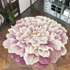 Carpets Modern Fluffy Petal Flower Carpet Living Room Decoration Home Area Rugs Bedroom Bedside Computer Chair Rug Anti-skid Floor Mat