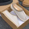 Tazz Slippers 태즈 만 플랫폼 부츠 호주 스노우 부츠 디자이너 여성 발목 부츠 울트라 미니 머스타드 씨앗 밤나무 모피 슬라이드 양가죽 남성 여성 겨울 신발